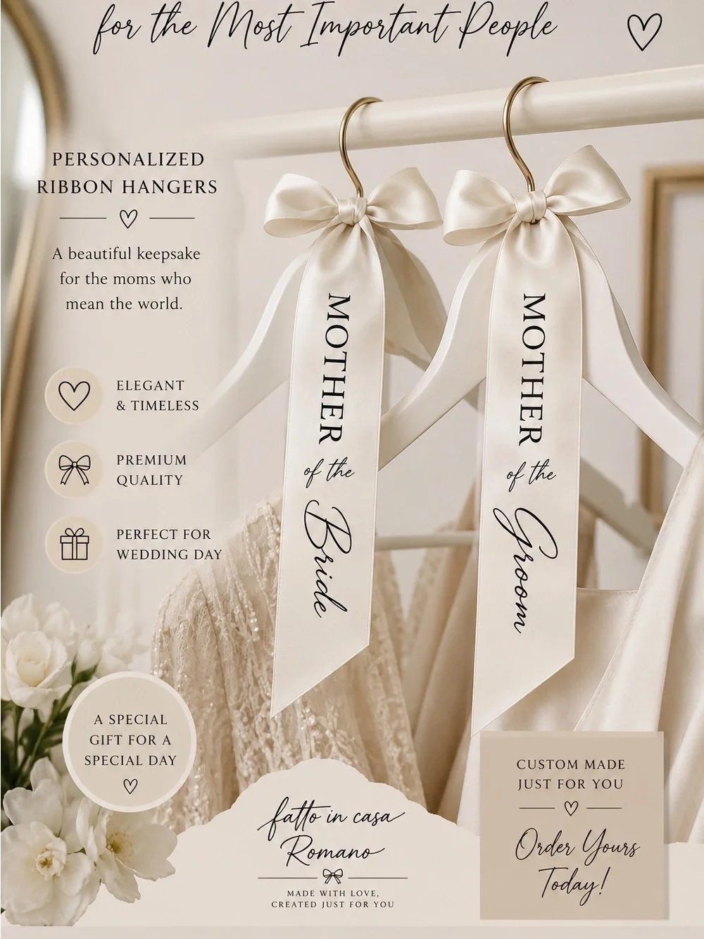 Personalized Satin Ribbon Hangers